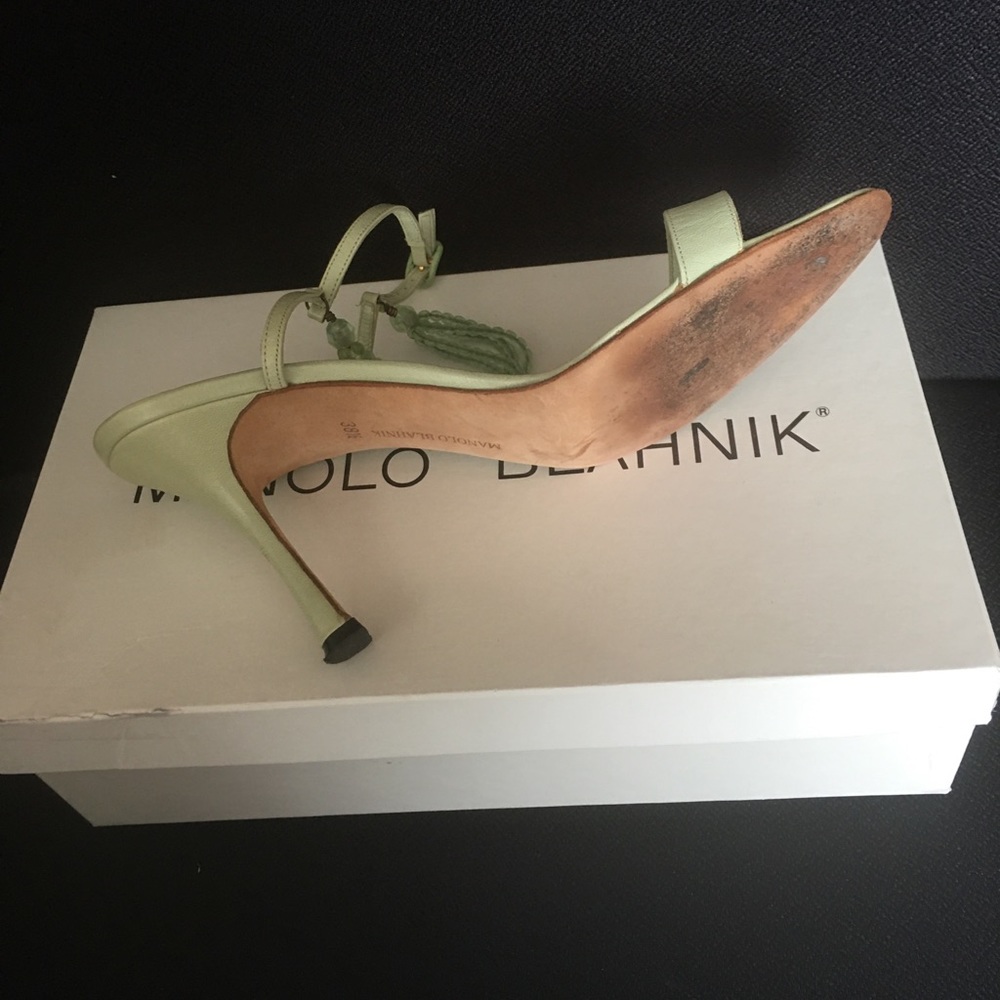 Manolo Blahnik Green Sandals - Picture 5 of 6